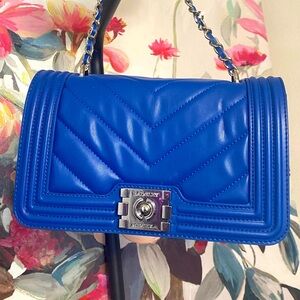 Badgley Mischka Vibrant Blue Crossbody Bag